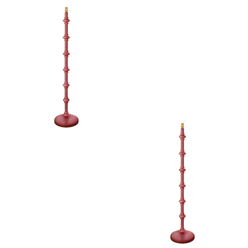 2 PACK 1380mm Tall Floor Lamp - Satin pink clay paint - Trendy Pastel Base Only - 10W LED B22