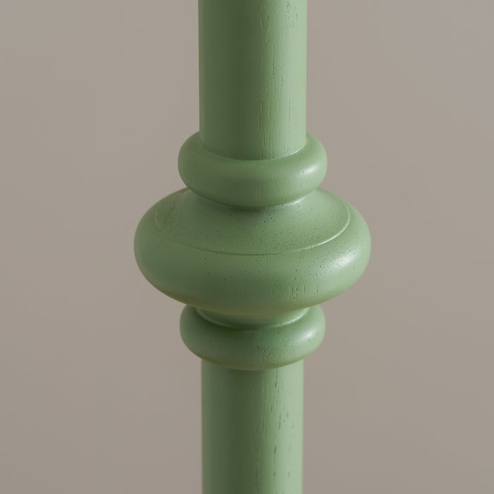 2 PACK 1380mm Tall Floor Lamp - Satin Cotswold green paint - Trendy Pastel Base Only - 10W LED B22