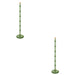 2 PACK 1380mm Tall Floor Lamp - Satin Cotswold green paint - Trendy Pastel Base Only - 10W LED B22