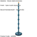 2 PACK 1380mm Tall Floor Lamp - Satin marlin blue paint - Trendy Pastel Base Only - 10W LED B22