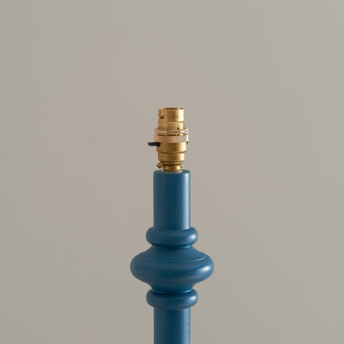 1380mm Tall Floor Lamp - Satin marlin blue paint - Trendy Pastel Base Only - 10W LED B22