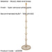 2 PACK 1380mm Tall Floor Lamp - Satin almond white paint - Trendy Pastel Base Only - 10W LED B22