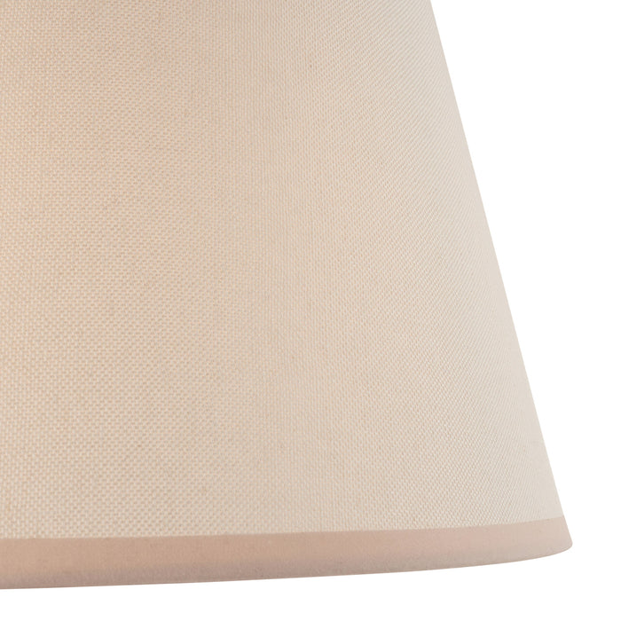 35cm Tapered cylinder Lamp Shade - Vintage white & almond white fabric Light