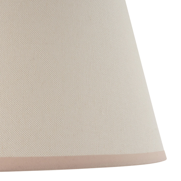 2 PACK 35cm Tapered cylinder Lamp Shade - Vintage white & almond white fabric Light