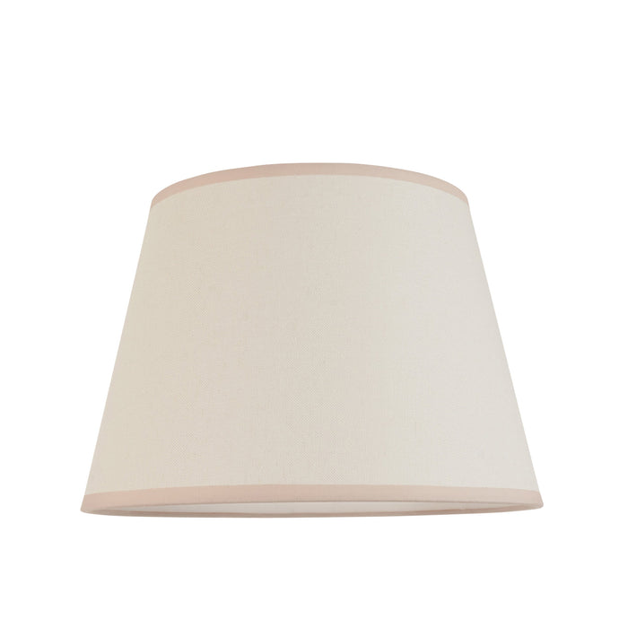 2 PACK 35cm Tapered cylinder Lamp Shade - Vintage white & almond white fabric Light