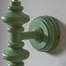 Dimmable Wall Light - Satin Cotswold green painted Wood - Trendy Sconce