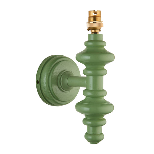 Dimmable Wall Light - Satin Cotswold green painted Wood - Trendy Sconce