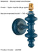 Dimmable Wall Light - Satin marlin blue painted Wood - Trendy Sconce