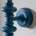 2 PACK Dimmable Wall Light - Satin marlin blue painted Wood - Trendy Sconce