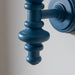 2 PACK Dimmable Wall Light - Satin marlin blue painted Wood - Trendy Sconce