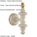 Dimmable Wall Light - Satin almond white painted Wood - Trendy Sconce