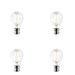 4 PACK 7W Dimmable B22 GLS LED Light Bulb - Warm White 2700K 806 Lumens