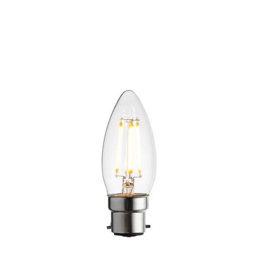4W Dimmable B22 CANDLE LED Light Bulb - Warm White 2700K 470 Lumens