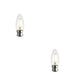 2 PACK 4W Dimmable B22 CANDLE LED Light Bulb - Warm White 2700K 470 Lumens
