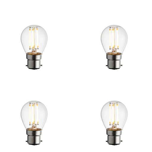 4 PACK 4W Dimmable B22 GOLF LED Light Bulb - Warm White 2700K 470 Lumens