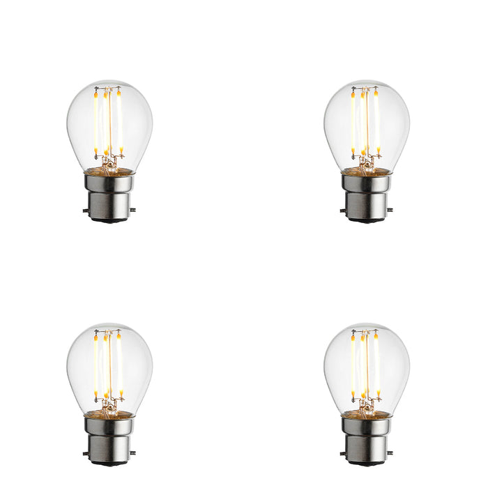 4 PACK 4W Dimmable B22 GOLF LED Light Bulb - Warm White 2700K 470 Lumens