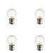 4 PACK 4W Dimmable B22 GOLF LED Light Bulb - Warm White 2700K 470 Lumens