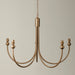 Hanging Ceiling Pendant Light - Brushed aged brass plate - 5 x 7W LED B22