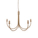 Hanging Ceiling Pendant Light - Brushed aged brass plate - 5 x 7W LED B22