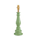 Table Lamp Base Only - Cotswold green & warm brass plate - 10W LED B22