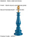 Table Lamp Base Only - Marlin blue & warm brass plate - 10W LED B22