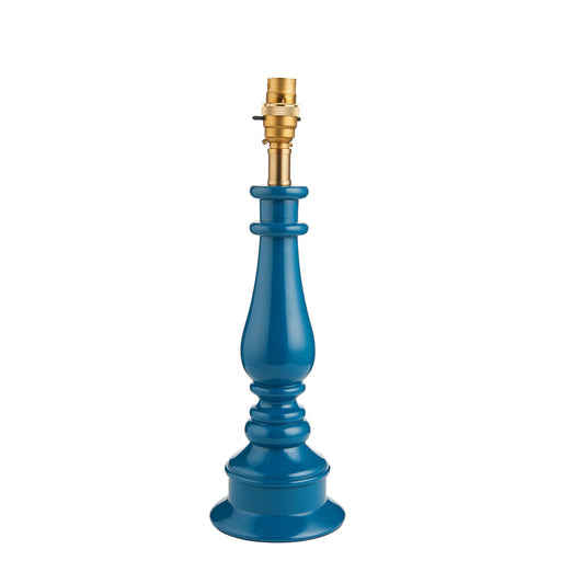 Table Lamp Base Only - Marlin blue & warm brass plate - 10W LED B22