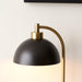 Table Lamp Task Light - Matt black, antique brass plate & grey marble - 10W LED E27