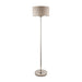1500mm Tall Floor Lamp - Brushed chrome plate & natural linen - 10W LED E27