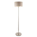 1500mm Tall Floor Lamp - Brushed chrome plate & natural linen - 10W LED E27