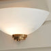 2 PACK Dimmable Wall Light - Brushed aged brass plate & white glass - Classic Bowl Shade