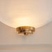 Dimmable Wall Light - Brushed aged brass plate & white glass - Classic Bowl Shade