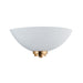 Dimmable Wall Light - Brushed aged brass plate & white glass - Classic Bowl Shade
