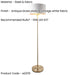 2 PACK 1500mm Tall Floor Lamp - Antique brass plate & vintage white fabric - 10W LED E27