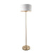 2 PACK 1500mm Tall Floor Lamp - Antique brass plate & vintage white fabric - 10W LED E27