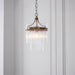 2 PACK Hanging Ceiling Pendant Light - Antique brass plate & clear glass - 10W LED E27