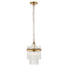 2 PACK Hanging Ceiling Pendant Light - Antique brass plate & clear glass - 10W LED E27