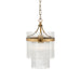 Hanging Ceiling Pendant Light - Antique brass plate & clear glass - 10W LED E27