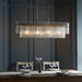 Hanging Ceiling Pendant Light - Antique brass plate & clear glass - 4 x 6W LED E14