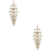2 PACK Hanging Ceiling Pendant Light - Antique brass plate & clear glass - 21 x 6W LED E14