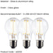 4 PACK 3 PACK 8W Dimmable E27 GLS LED Light Bulb - Warm White 2700K 1050 Lumens