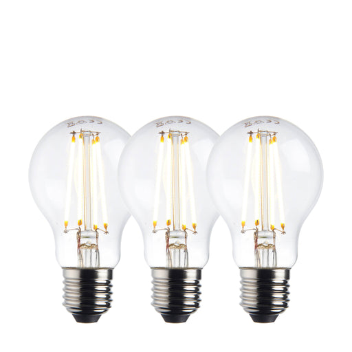 3 PACK 8W Dimmable E27 GLS LED Light Bulb - Warm White 2700K 1050 Lumens