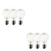 2 PACK 3 PACK 8W Dimmable E27 GLS LED Light Bulb - Warm White 2700K 1050 Lumens
