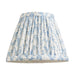 16cm Tapered cylinder Lamp Shade - Shell bay blue fabric - Pleated Leaf Handcrafted Light