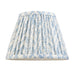 20cm Tapered cylinder Lamp Shade - Shell bay blue fabric - Pleated Leaf Handcrafted Light