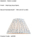 2 PACK 30cm Tapered cylinder Lamp Shade - Shell bay blue fabric - Pleated Leaf Handcrafted Light