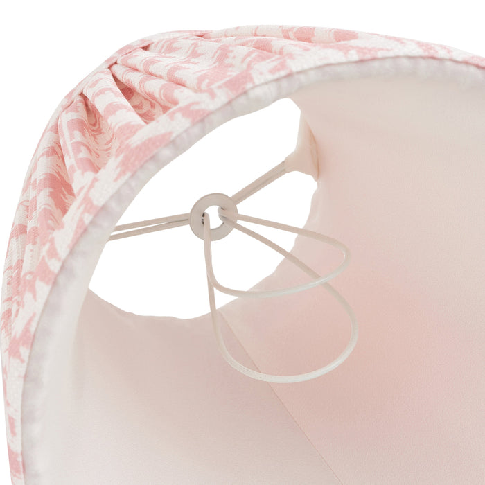 2 PACK 16cm Tapered cylinder Lamp Shade - Peachy Pink fabric - Pleated Leaf Handcrafted Light