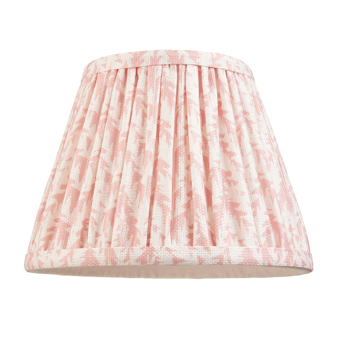 2 PACK 20cm Tapered cylinder Lamp Shade - Peachy Pink fabric - Pleated Leaf Handcrafted Light