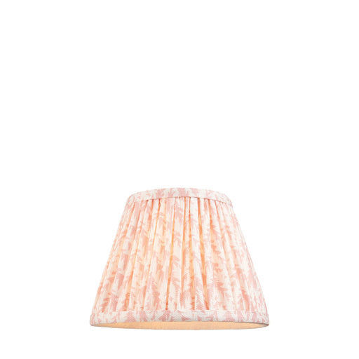 20cm Tapered cylinder Lamp Shade - Peachy Pink fabric - Pleated Leaf Handcrafted Light