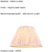 2 PACK 30cm Tapered cylinder Lamp Shade - Peachy Pink fabric - Pleated Leaf Handcrafted Light