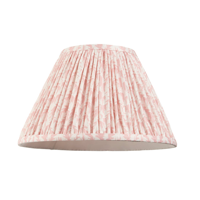 30cm Tapered cylinder Lamp Shade - Peachy Pink fabric - Pleated Leaf Handcrafted Light